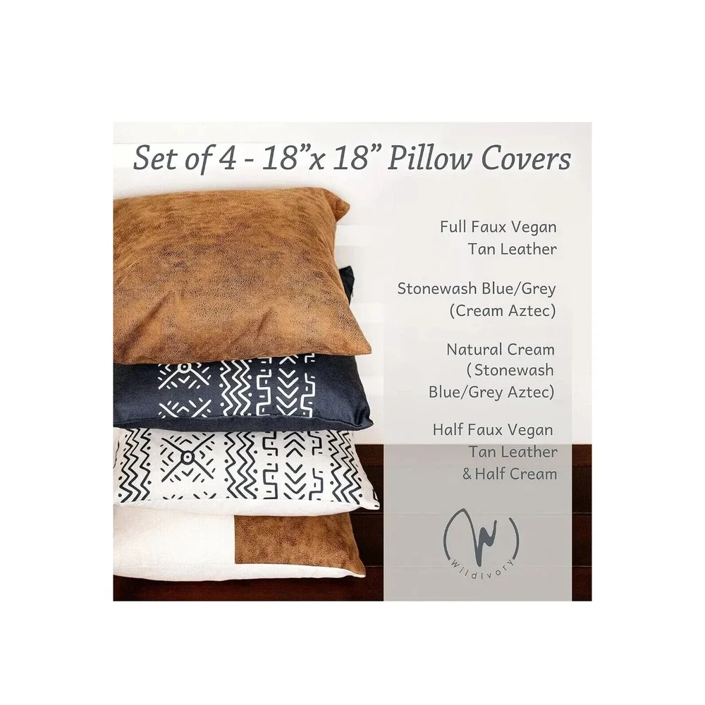 Set of 4 Pillow Covers 18